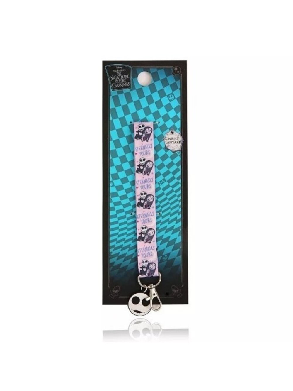 Disney Nightmare Before Christmas Jack & Sally Wrist Lanyard - 11" Key Strap